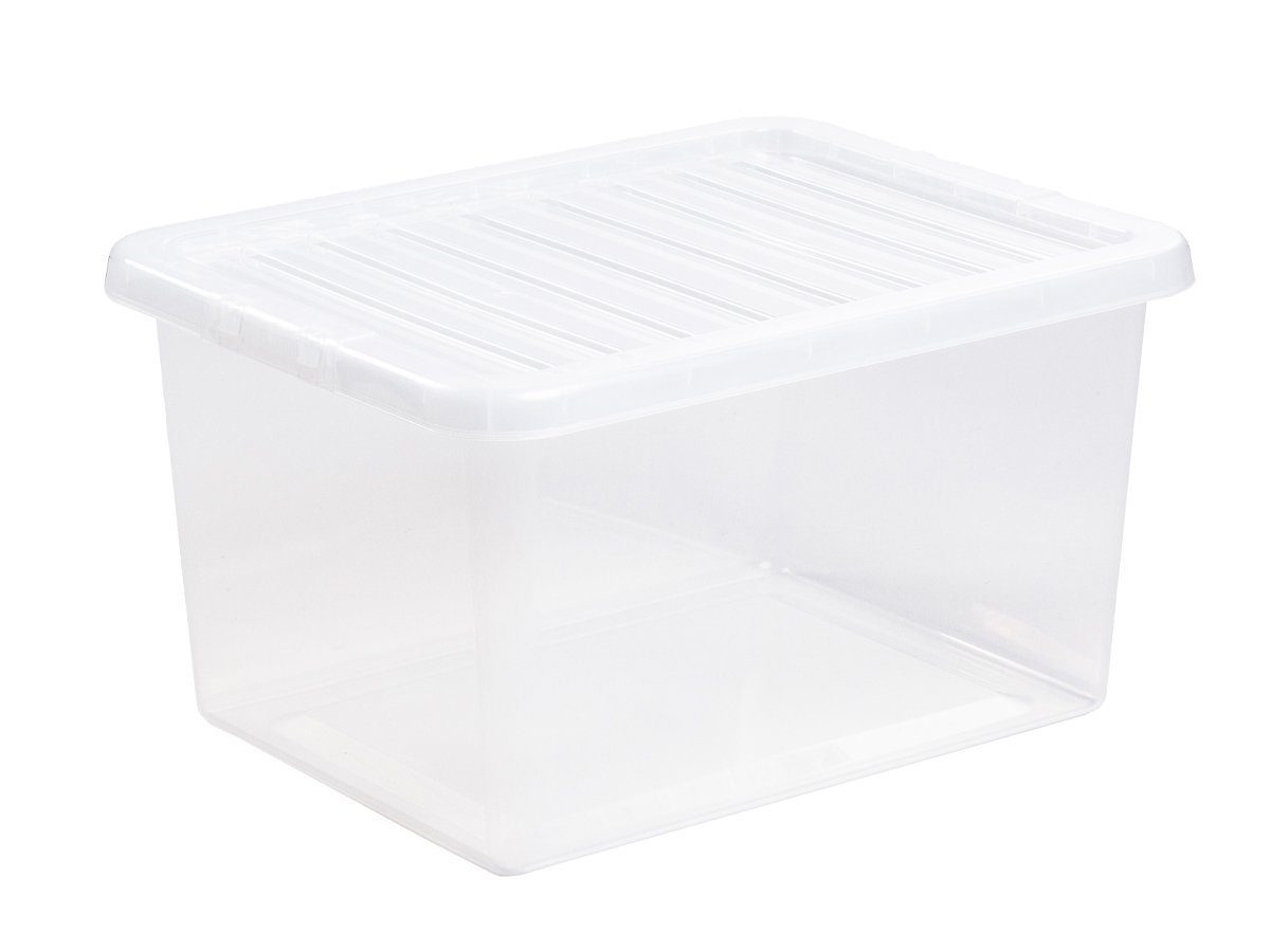 31Ltr Crystal Plastic Storage Box & Lid